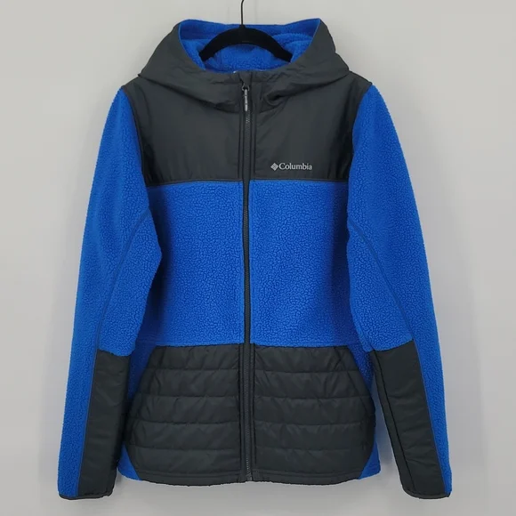 Columbia Rugged Ridge Sherpa Hybrid Full Zip Jacket Hooded Water Resistant